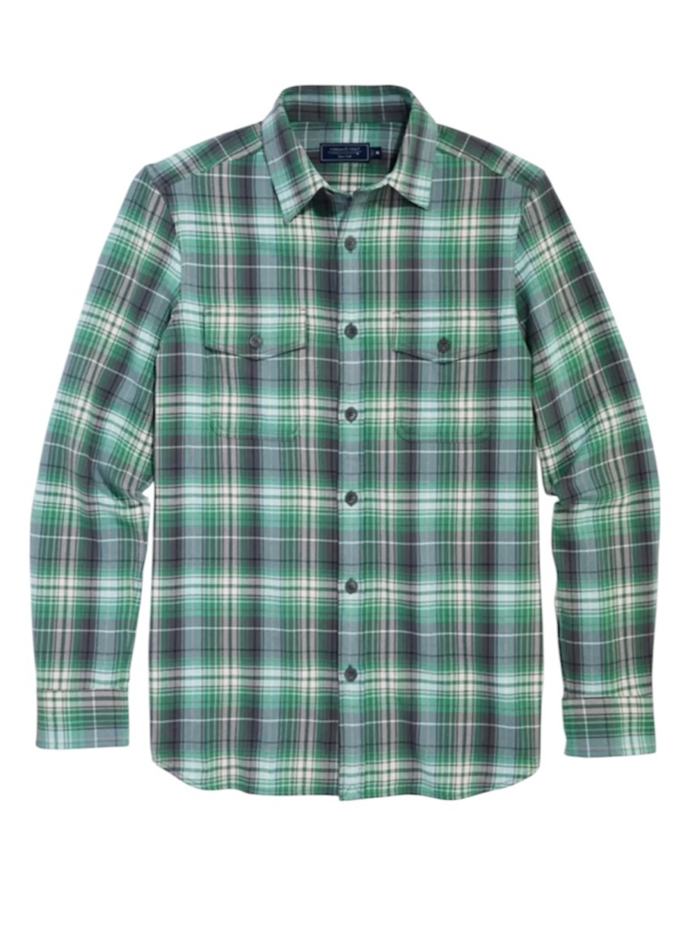 Vineyard Vines Men's Plaid Printed Midweight Twill Utility Shirt Button Up L NWT